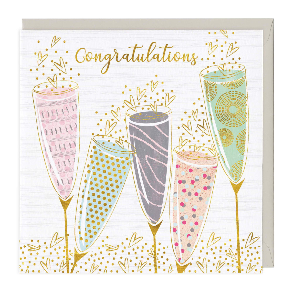 Colourful Cocktails Congratulations Card