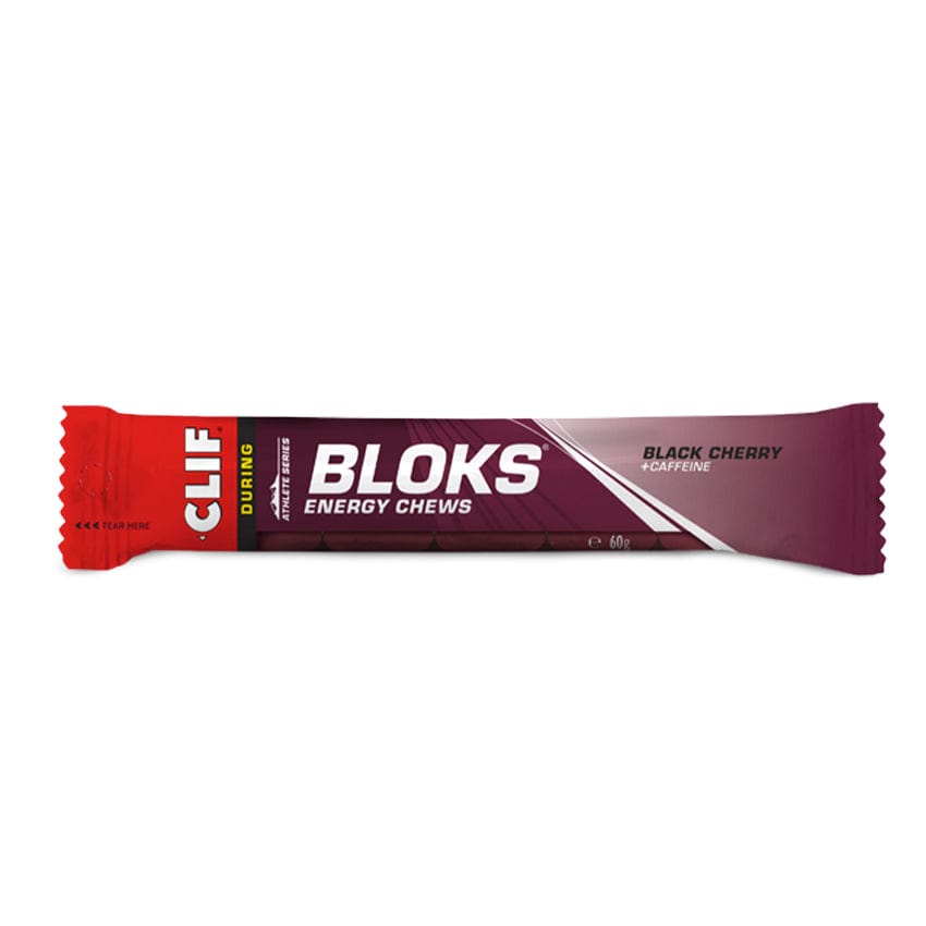 Clif Chews Black Cherry (Caffeine x 2) Clif Bloks - 60g Energy Chews XMiles