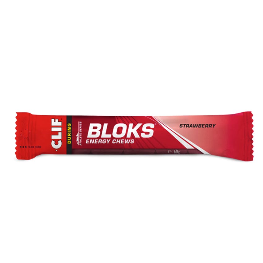 Clif Chews Strawberry Clif Bloks - 60g Energy Chews XMiles