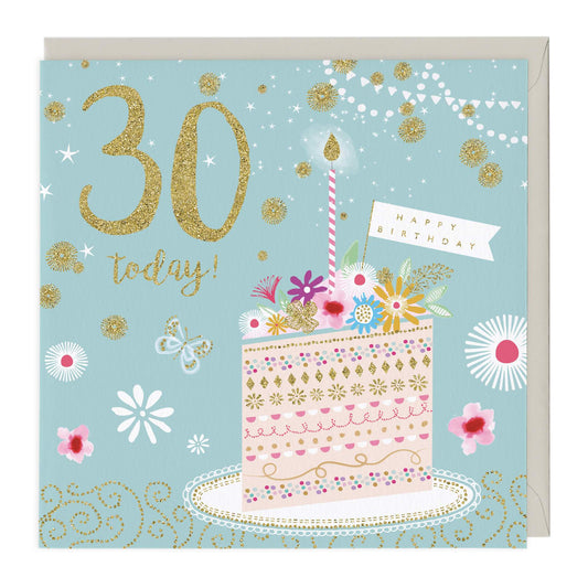 30 Today Glitter Card