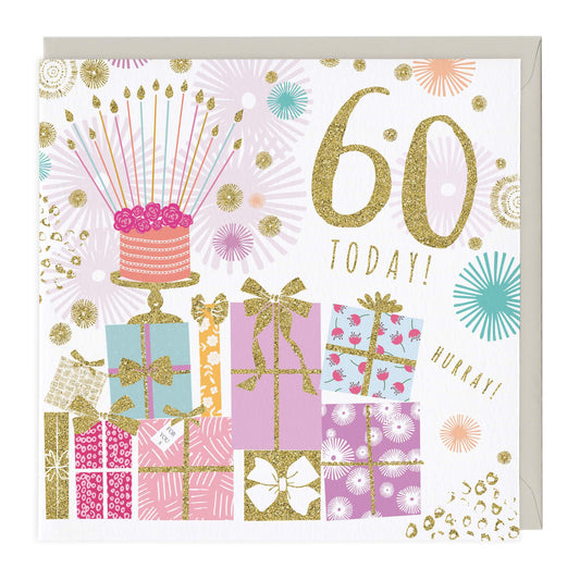 60 Today Glitter Card