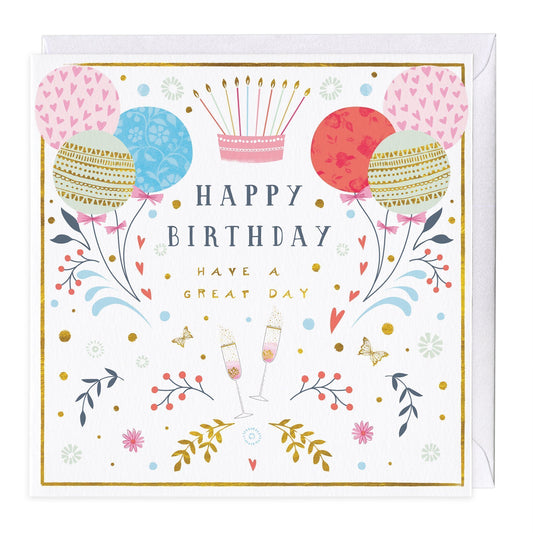 Beautiful Balloons Birthday Card