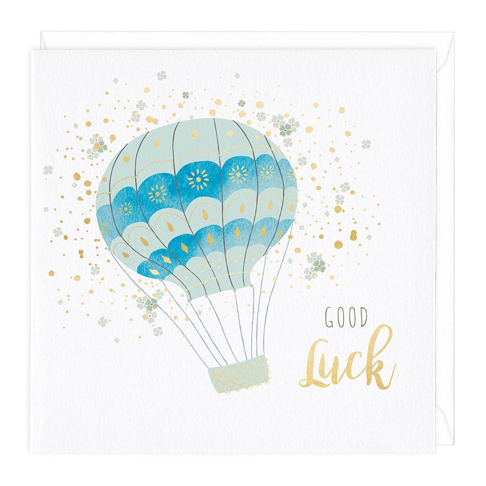 Air Balloon Good Luck Card