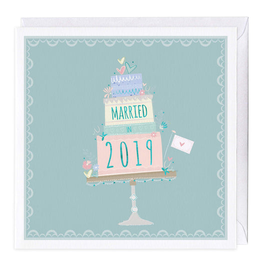 Married in 2019 Wedding Card