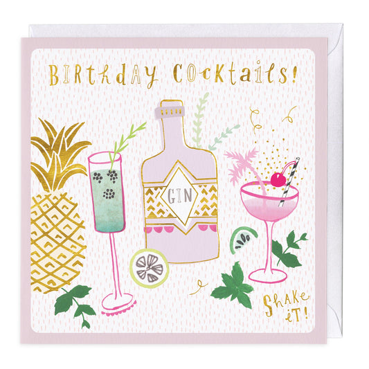 Shake It Birthday Cocktails Card