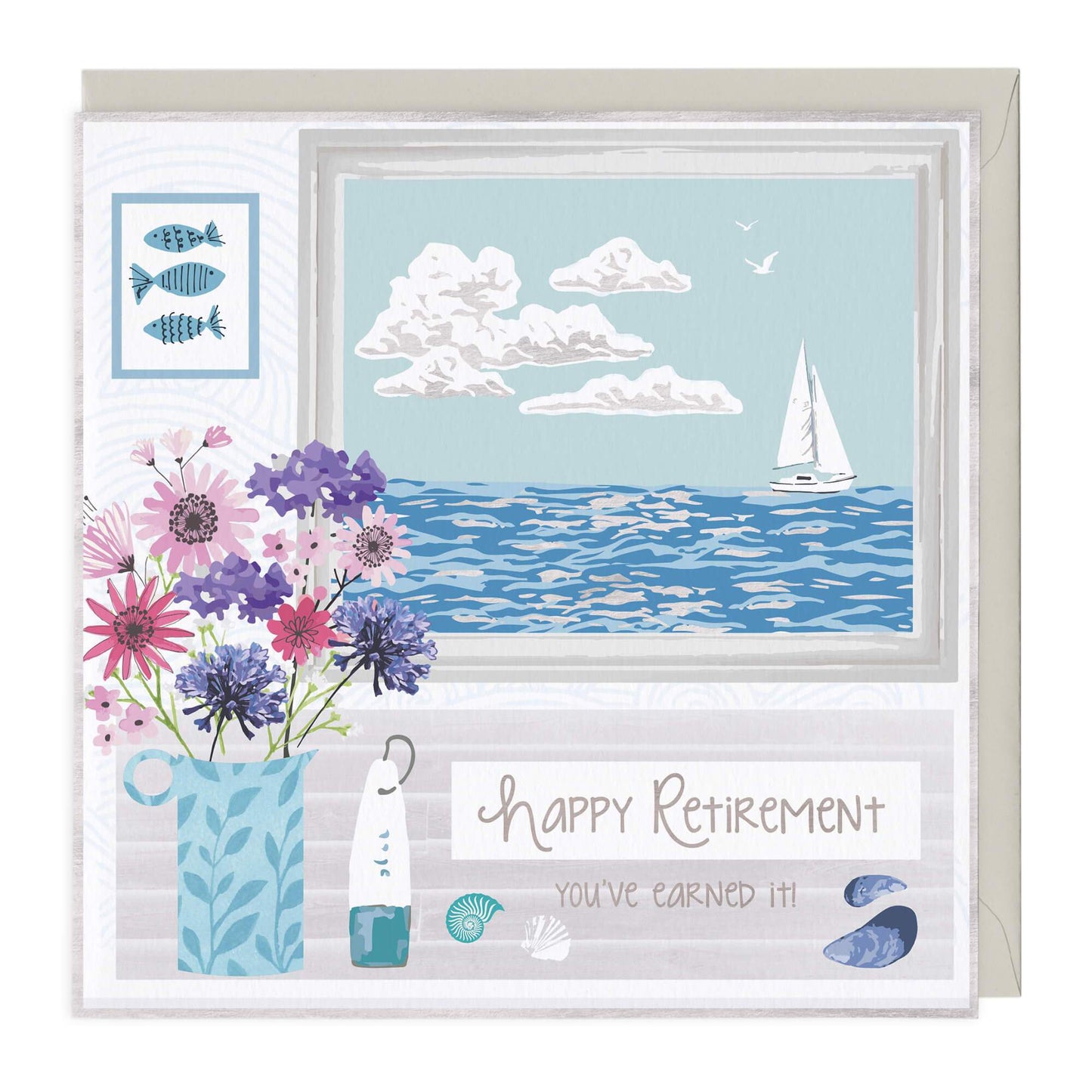 Coastal Window Retirement Card