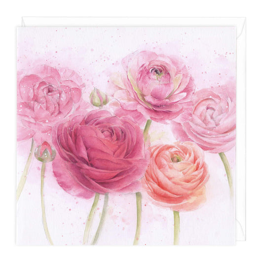 Ranunculus Floral Art Card