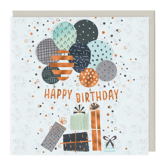 Balloons and Presents Birthday Card