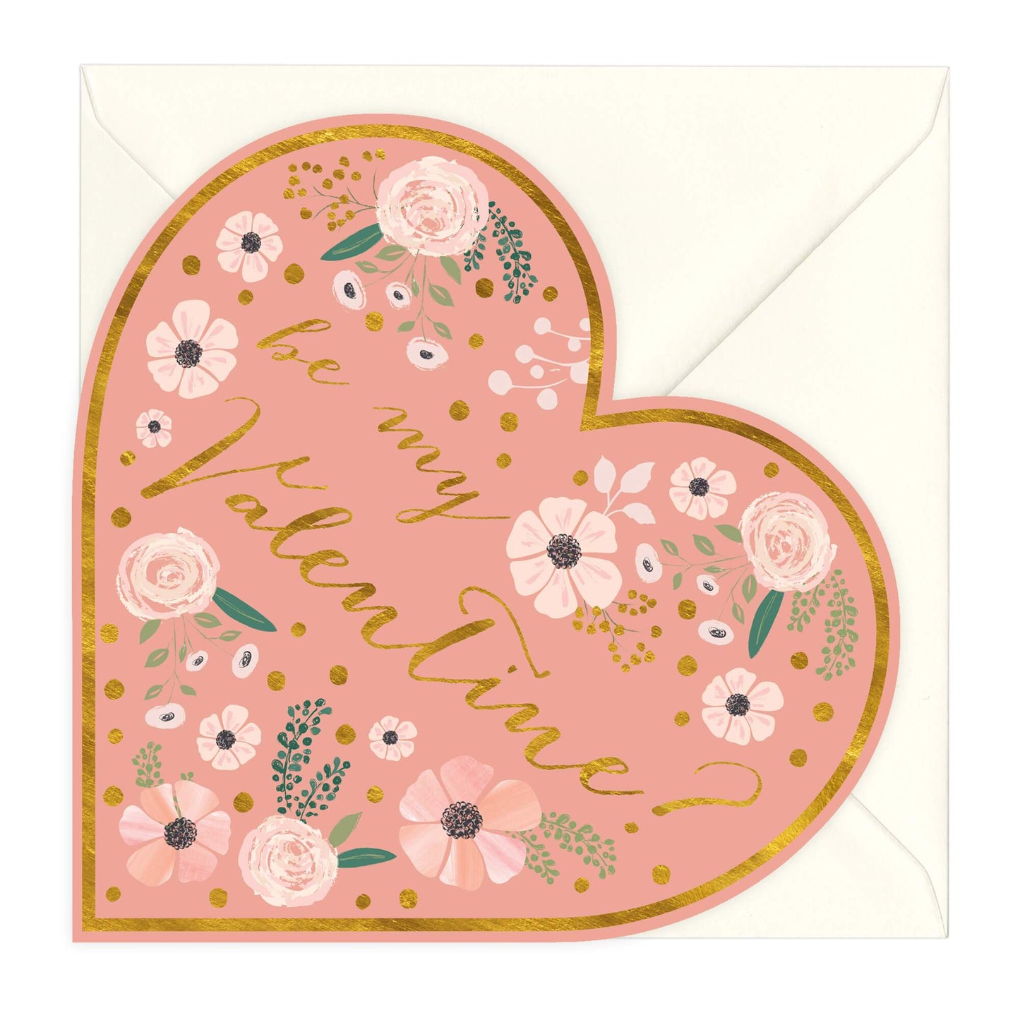 Be My Valentine Heart Shaped Card