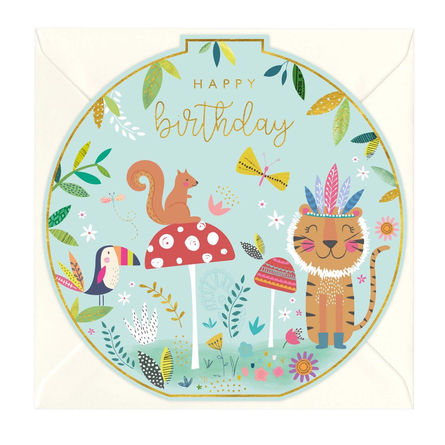 Animals Children's Birthday Round Card