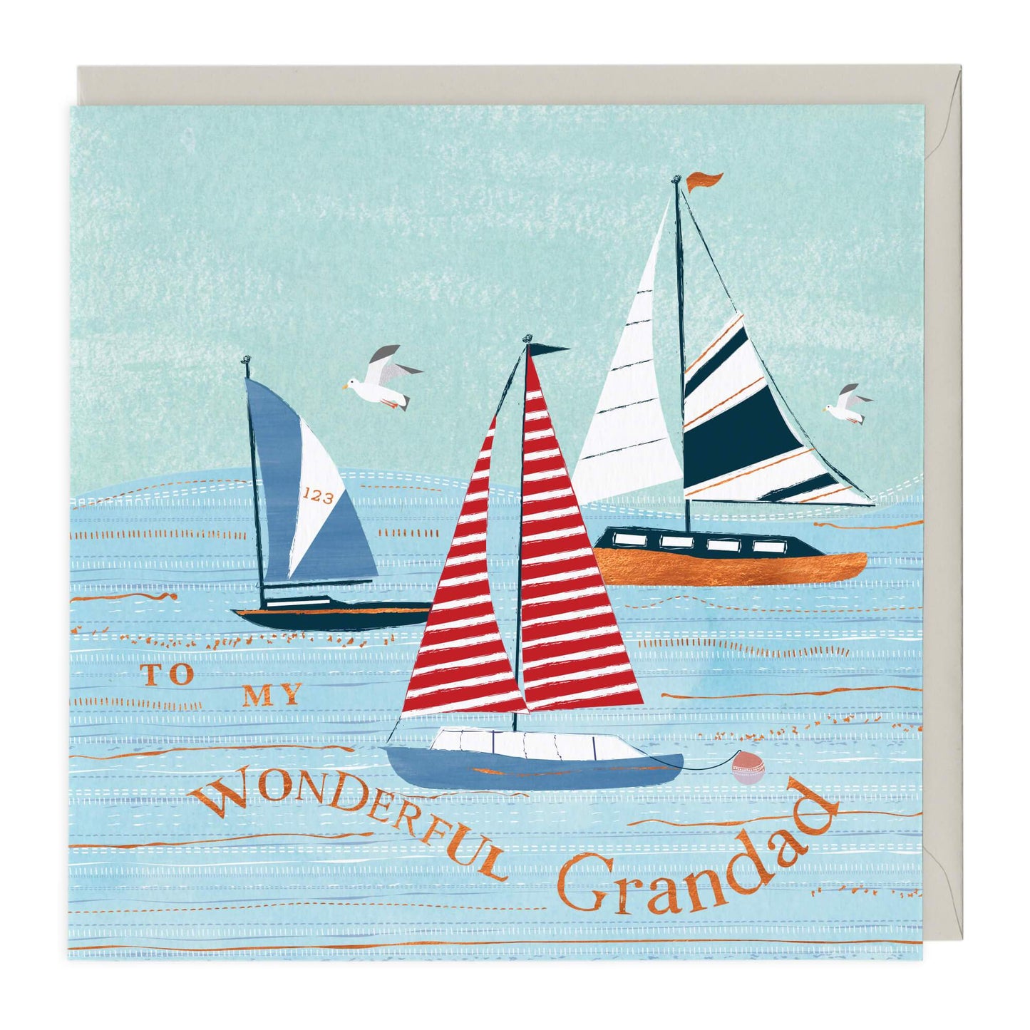 To My Wonderful Grandad Sailing Greeting Card