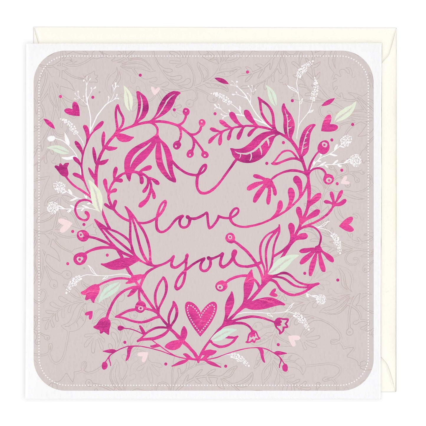 Floral I Love You Card