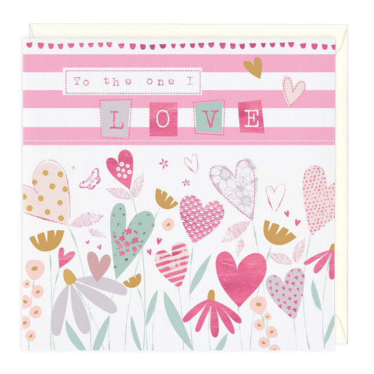 To The One I Love Hearts Card