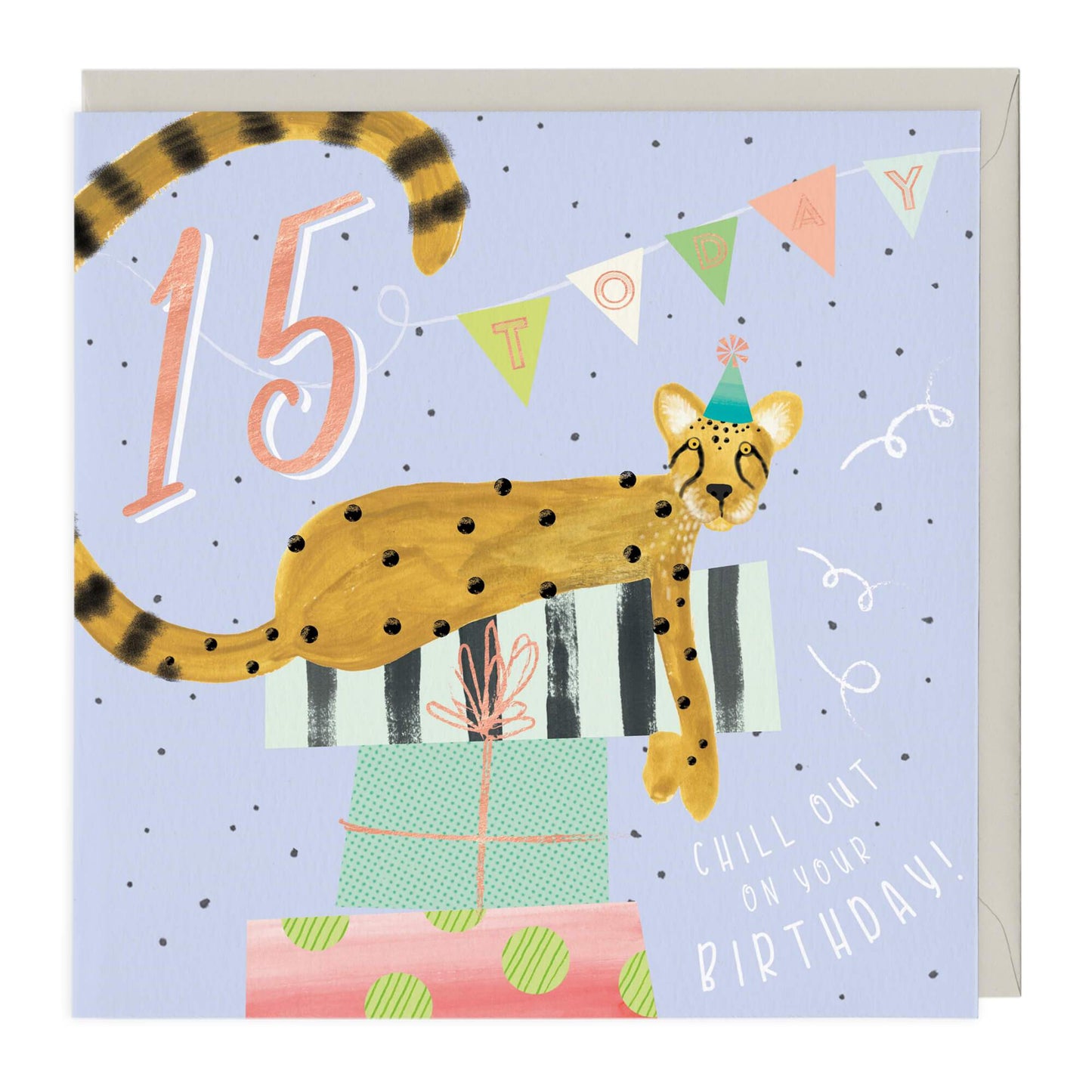 15 Today Leopard Birthday Card