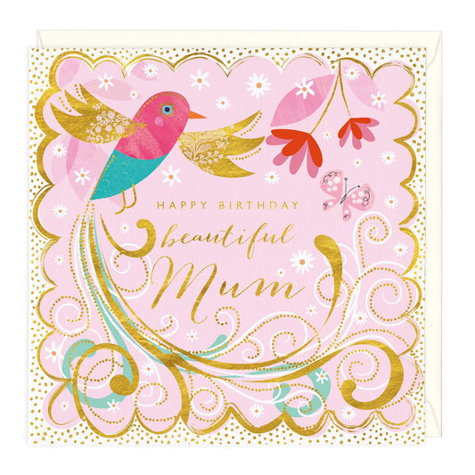 Happy Birthday Beautiful Mum Card