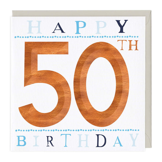 50th Birthday 3D Card