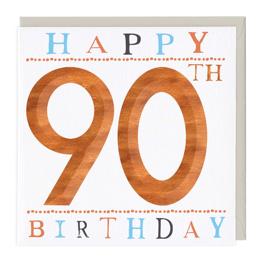 90th Birthday 3D Card