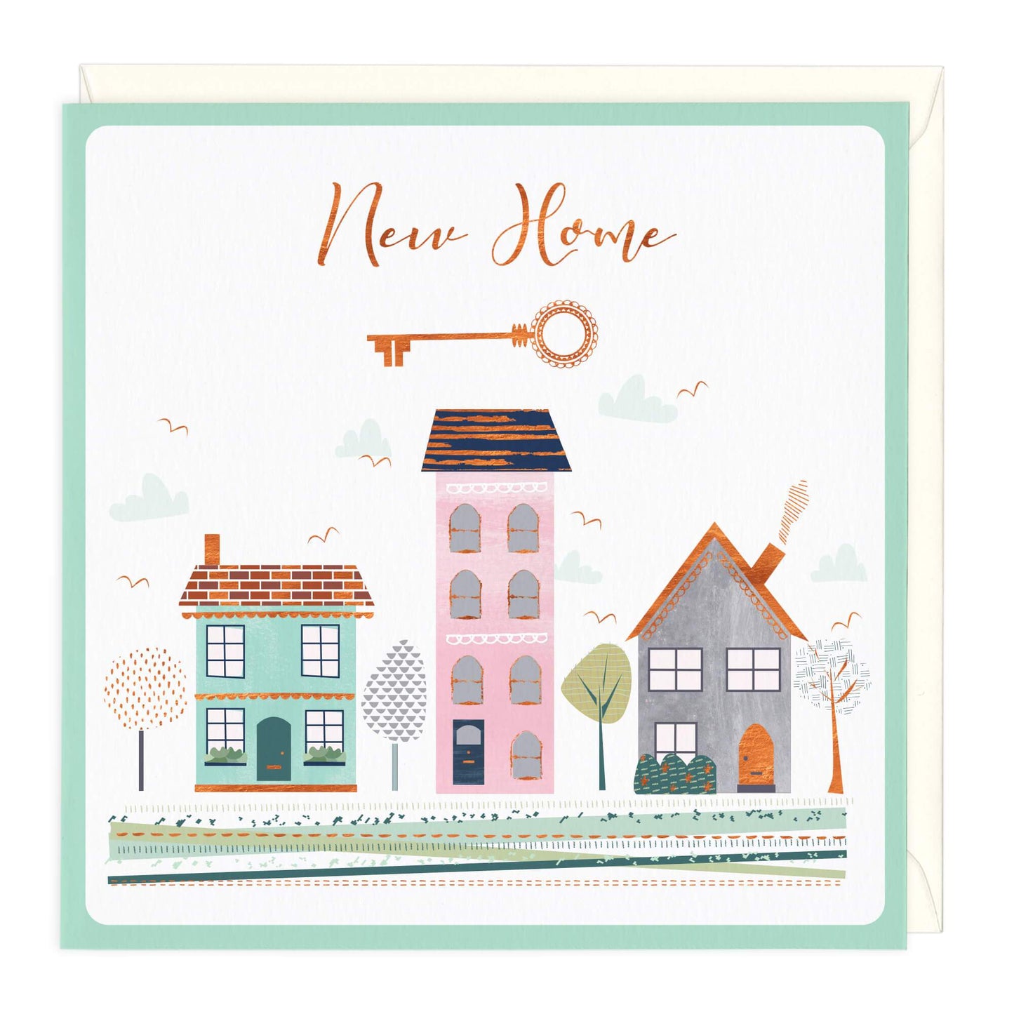 House and Key New Home Card