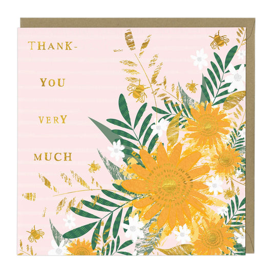 Floral Thank You Very Much Card