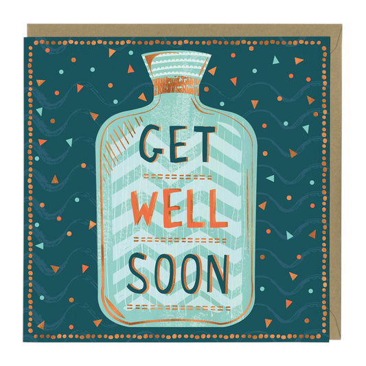 Hot Water Bottle Get Well Soon Card