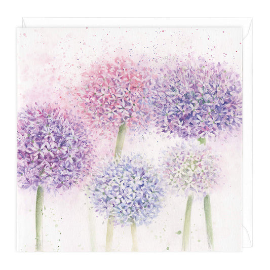 Alliums Floral Card