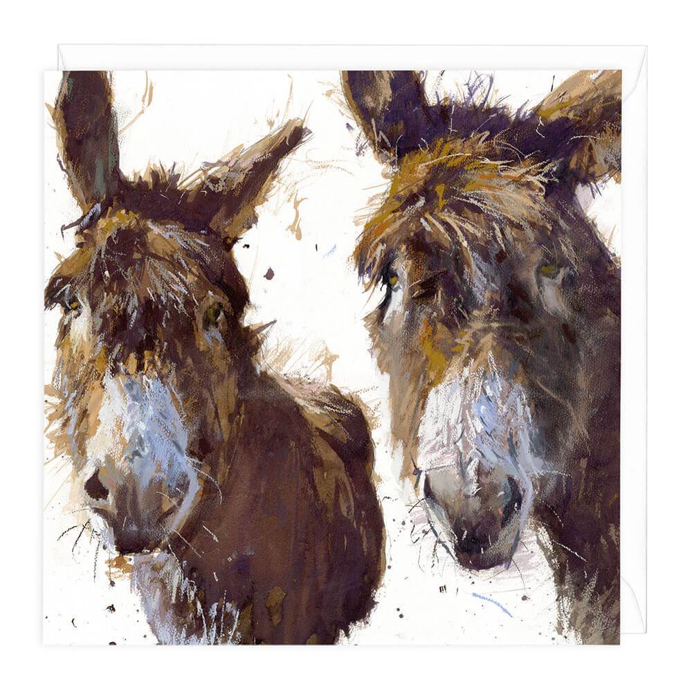 Donkeys Animal Greeting Card