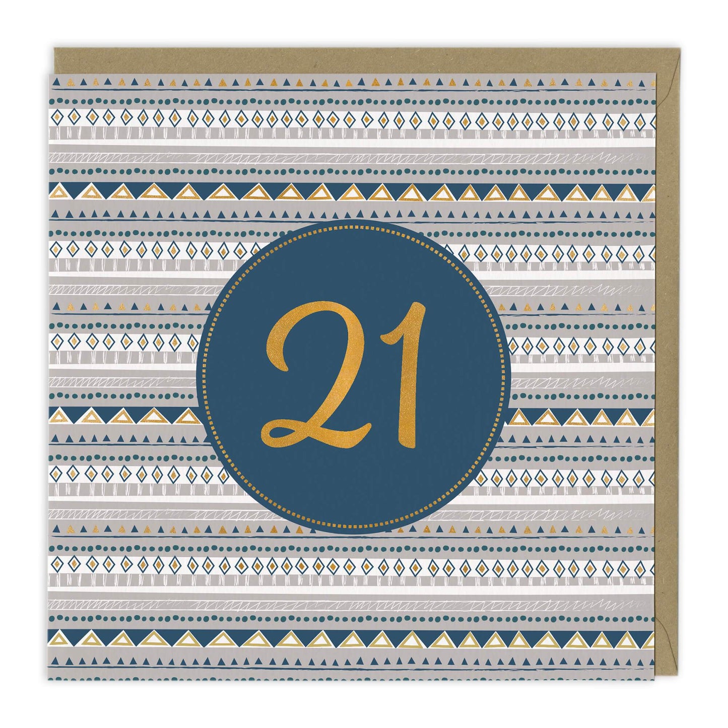 Silver 21st Birthday Card