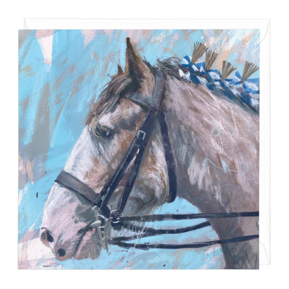 Whitehills Bleu Clydesdale Horse Card