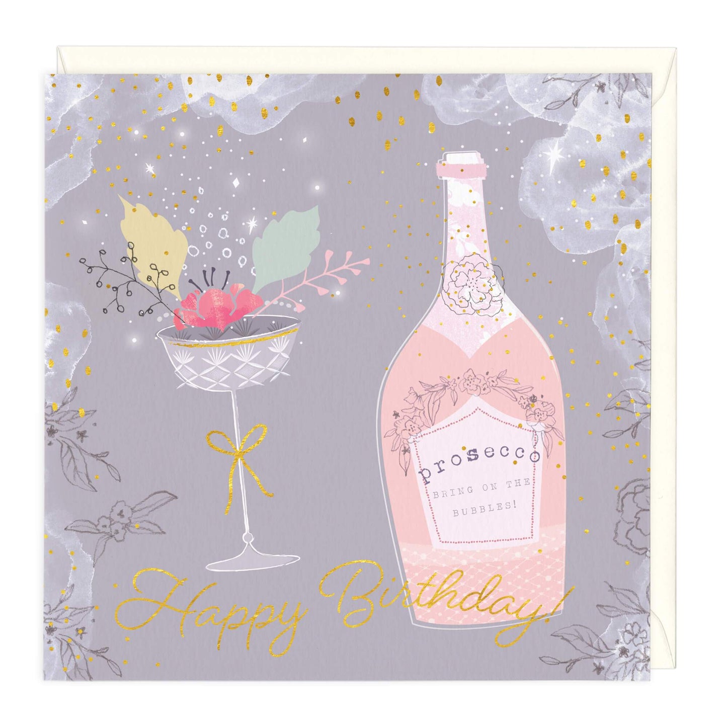 Happy Birthday Prosecco Card