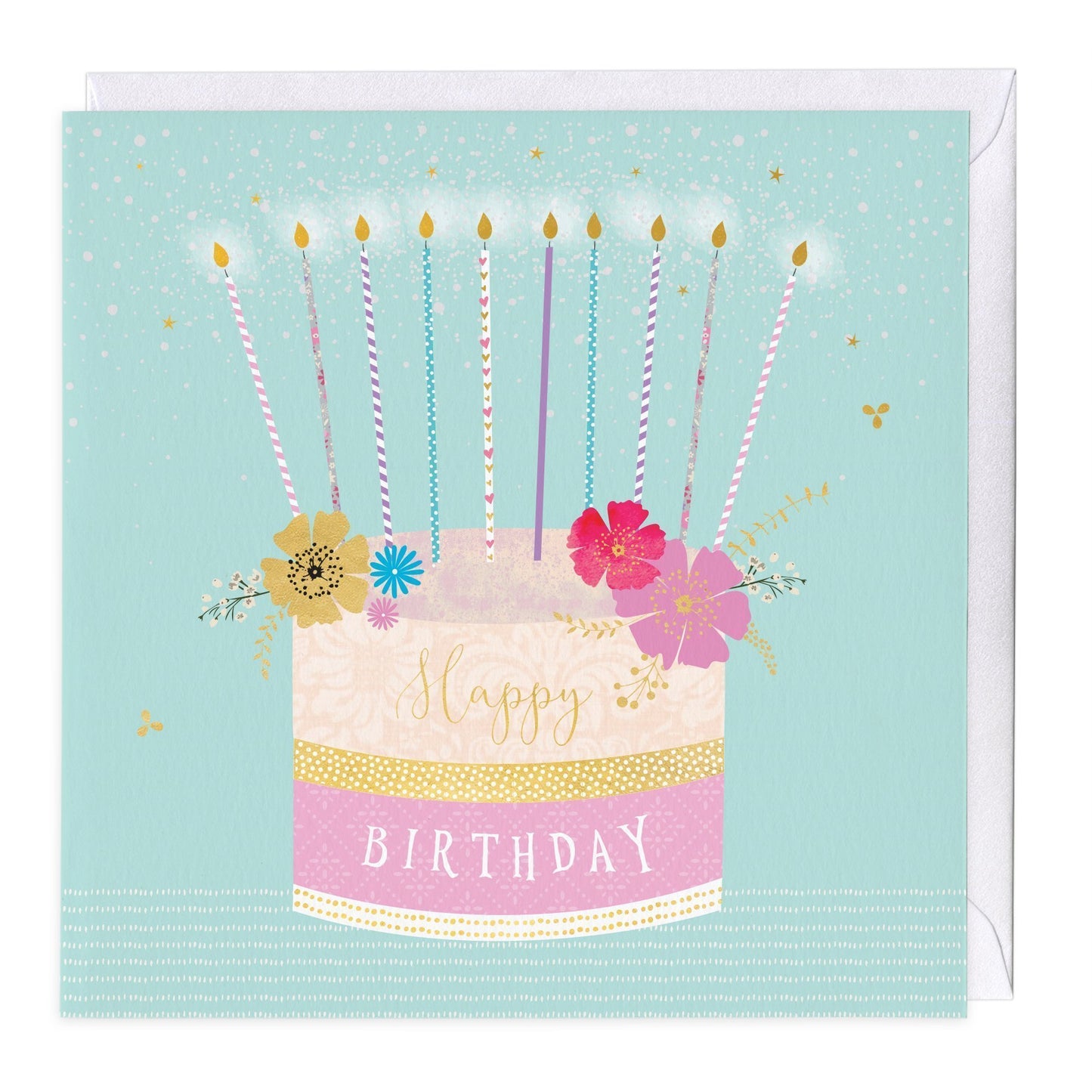 Cake and Candles Birthday Card