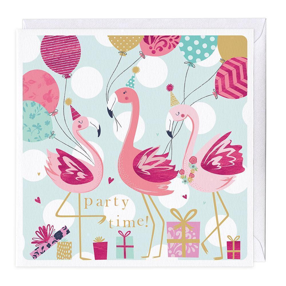 Flamingo Party Time Card