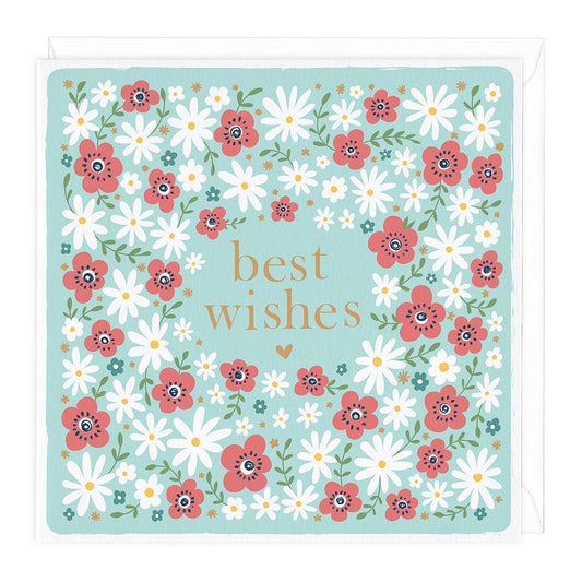 Floral Best Wishes Card