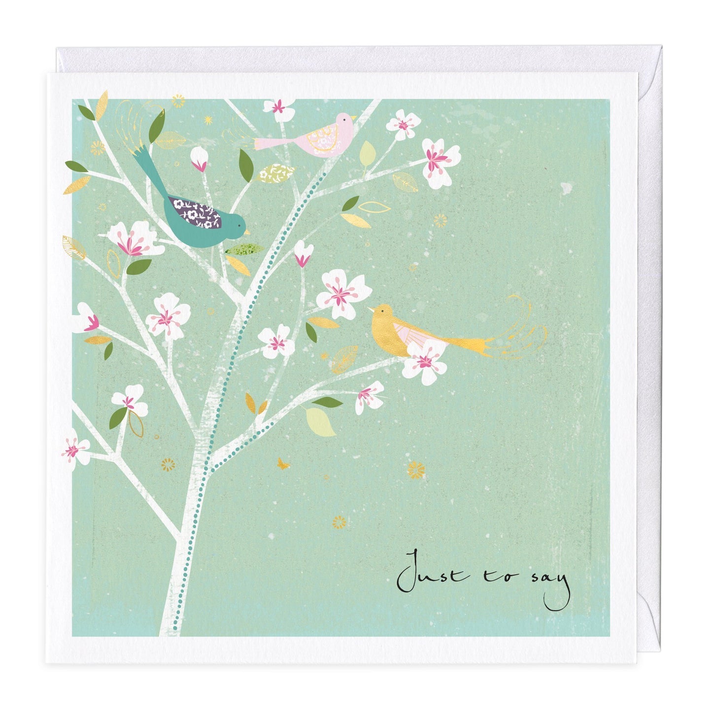 Blossom And Birds Just To Say Card