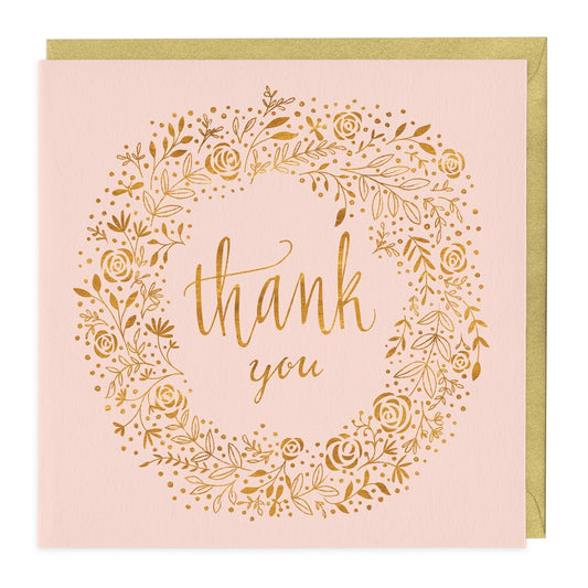 Peach Thank You Card