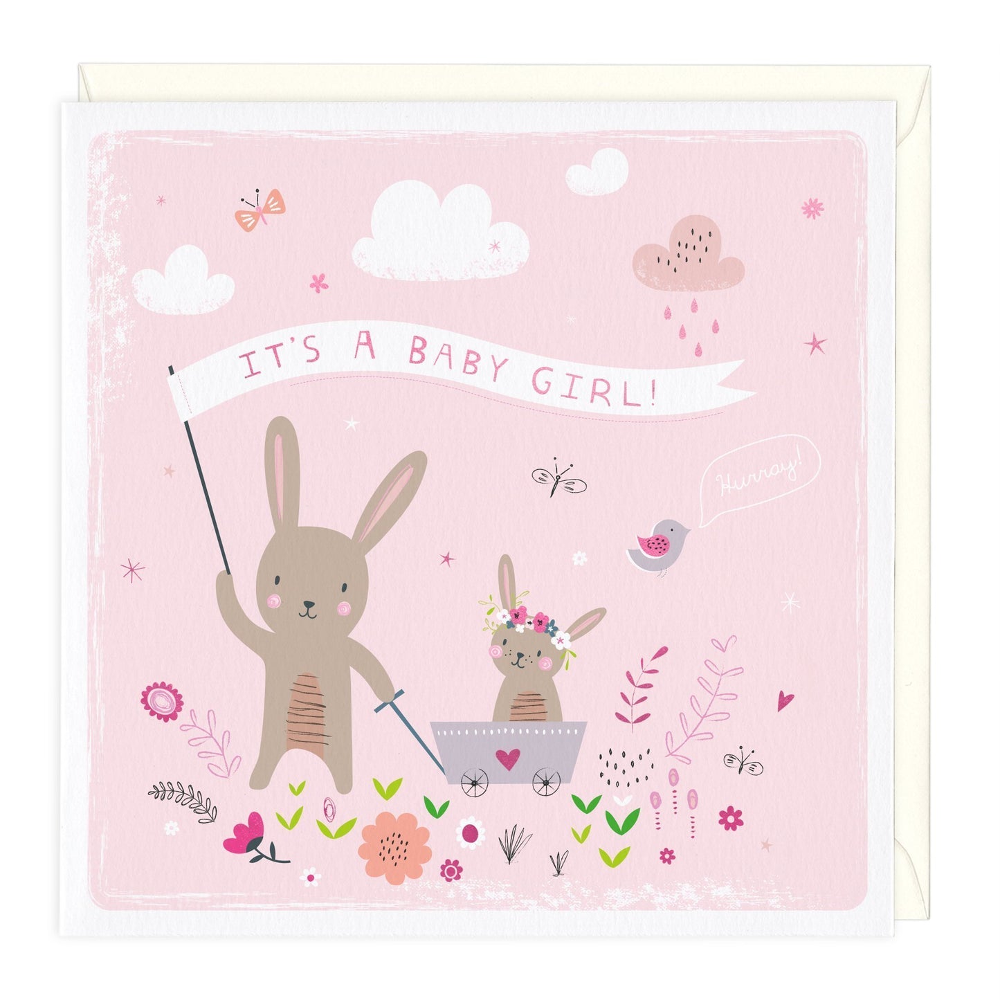 It's A Baby Girl New Baby Card