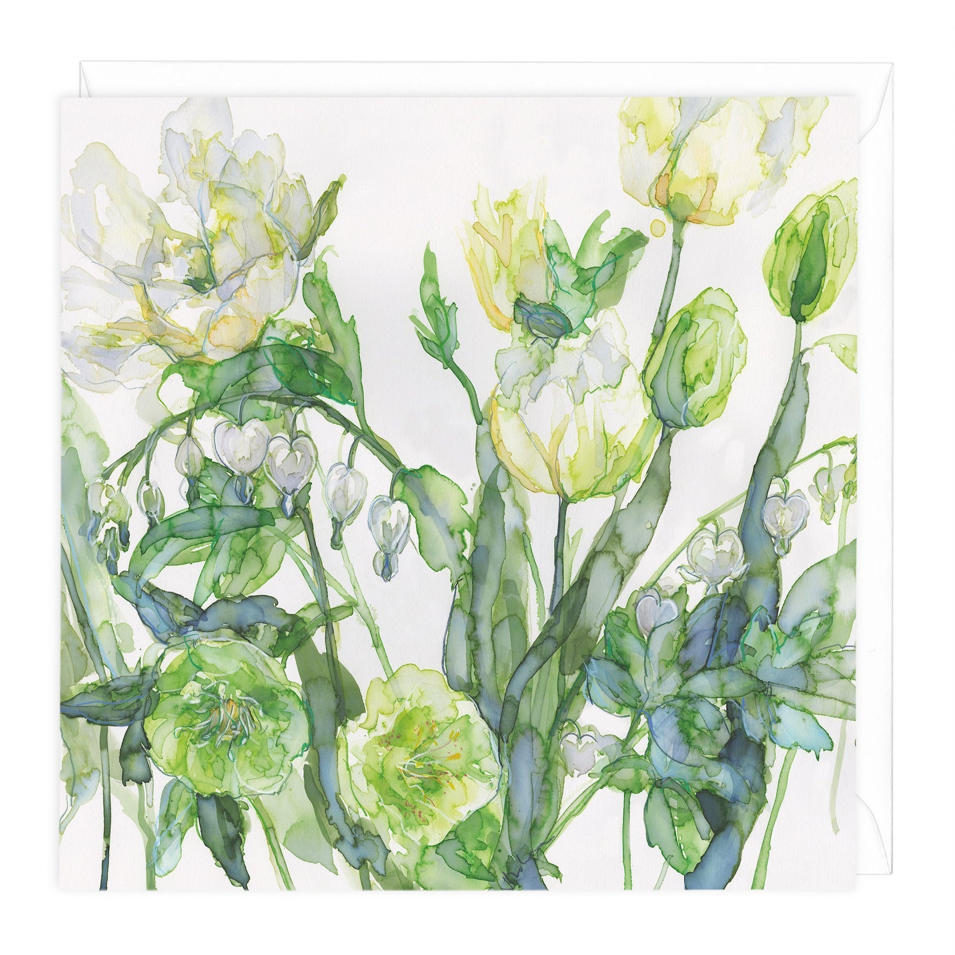 Tulips And Hellebore Floral Art Card