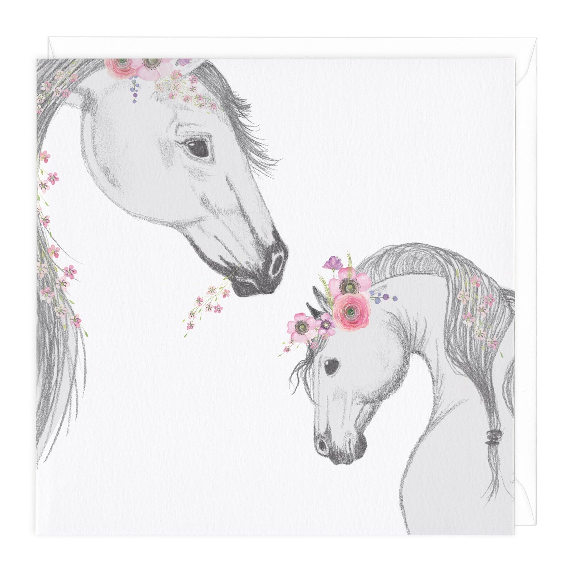 Mare And Foal Card