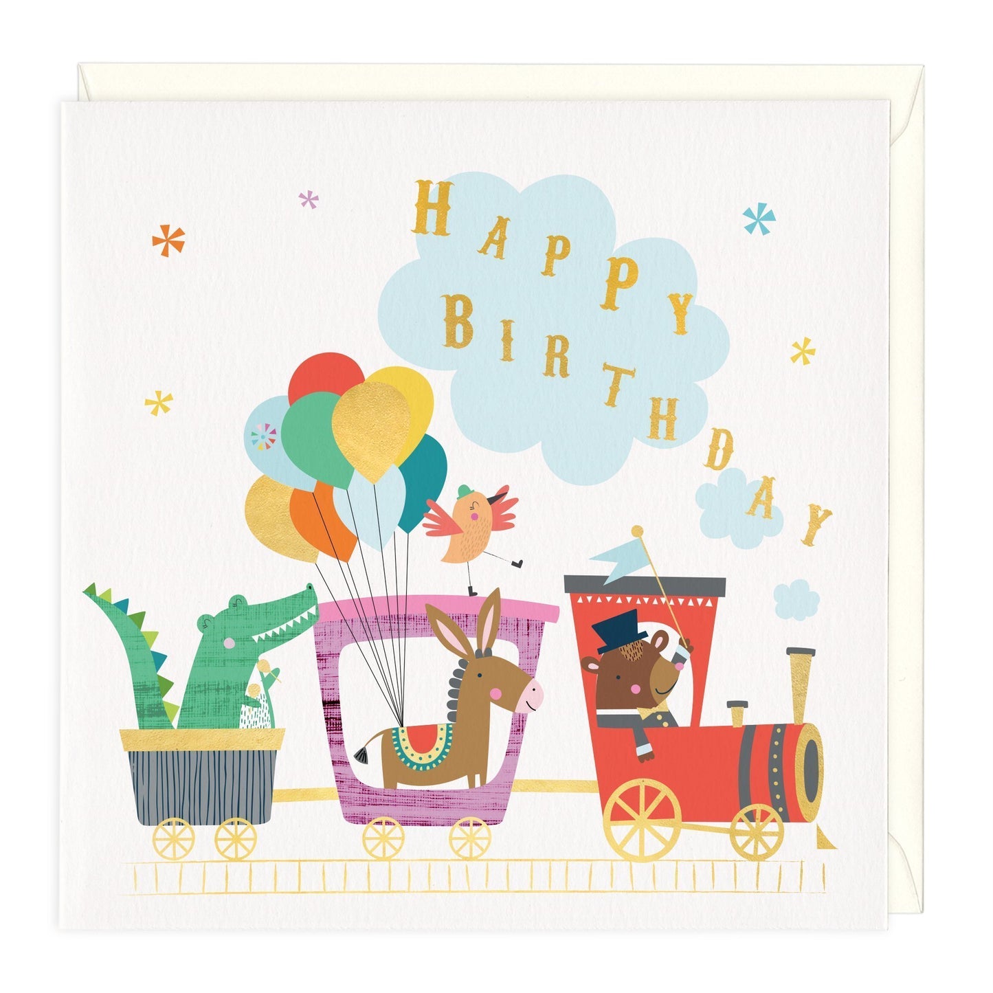 Train Ride Childrens Birthday Card