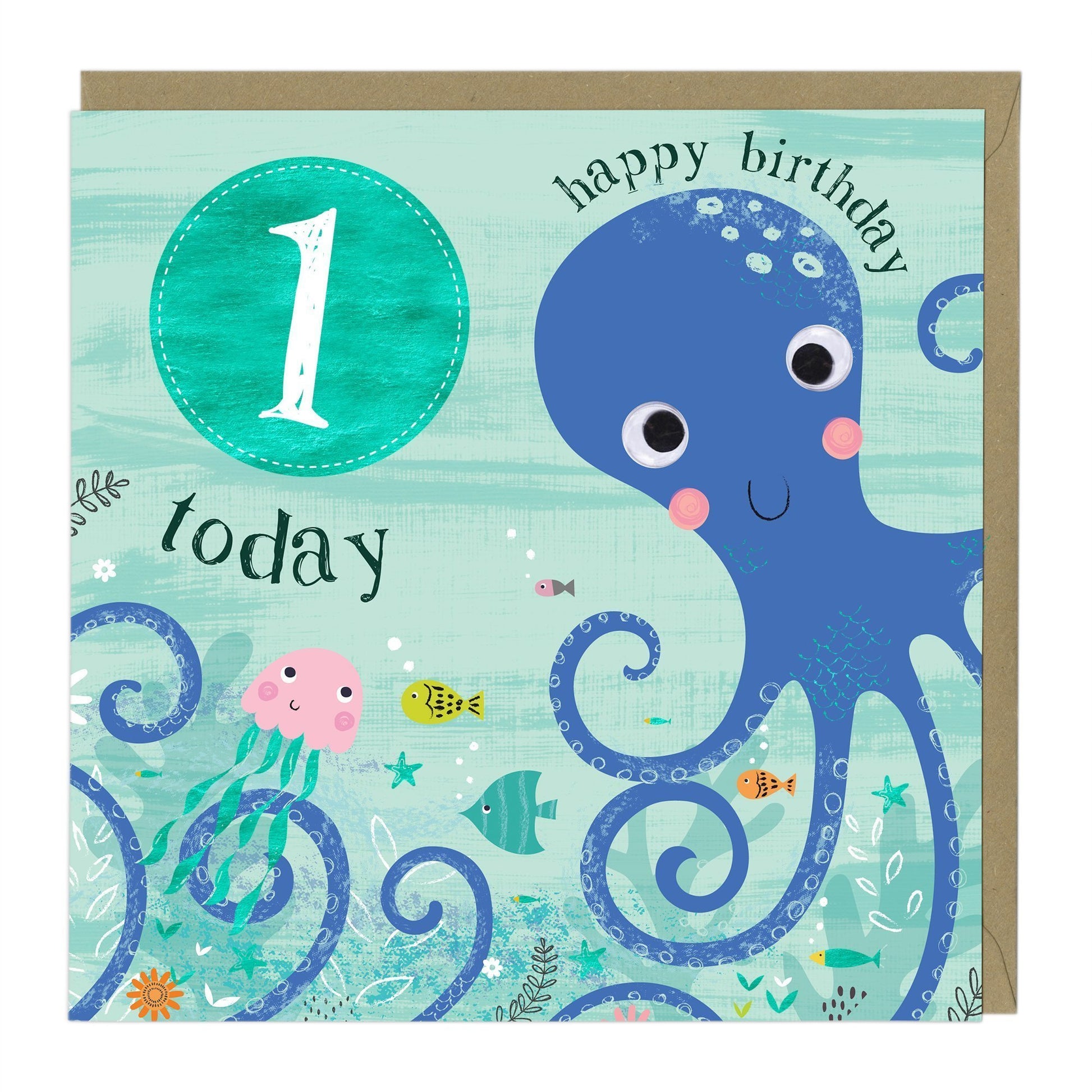 1 Today Octopus Children's Birthday Card