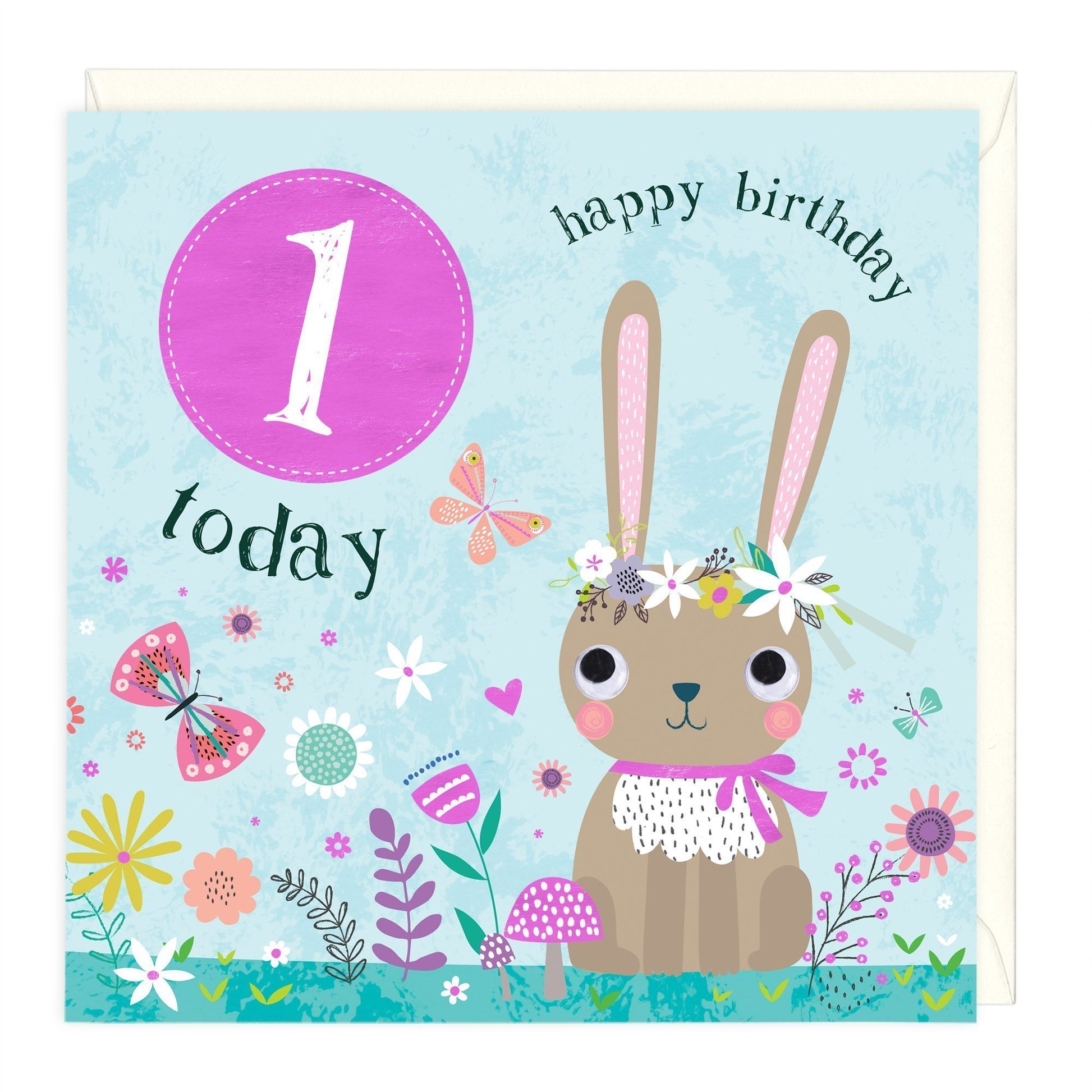 1 Today Bunny Children's Birthday Card