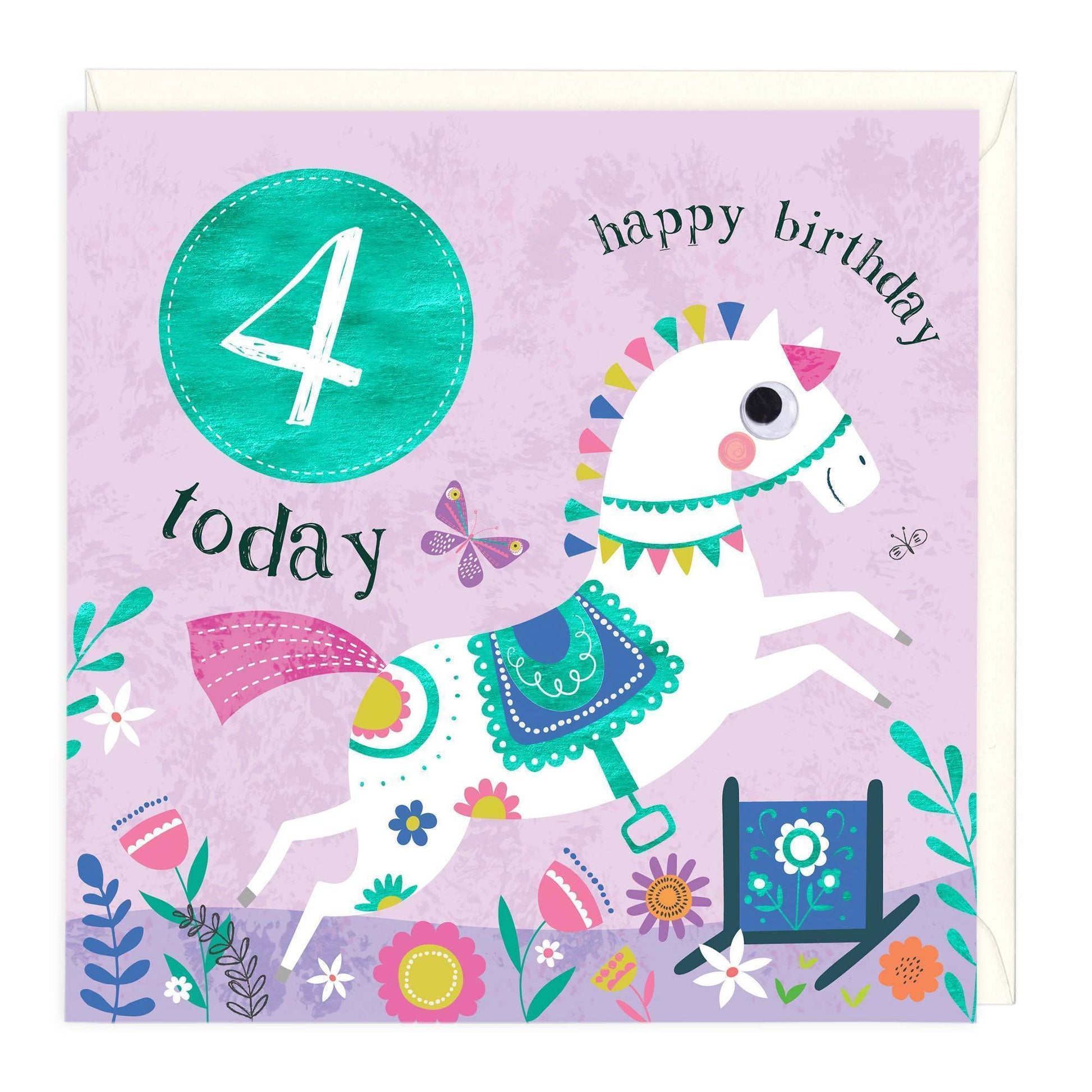 4 Today Horse Children's Birthday Card