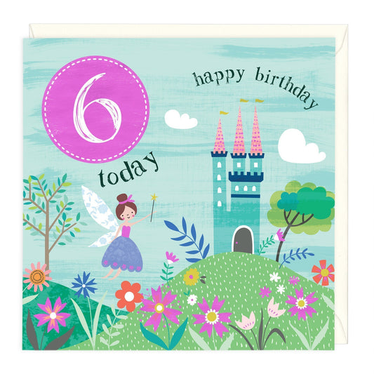 6 Today Fairy Princess Children's Birthday Card