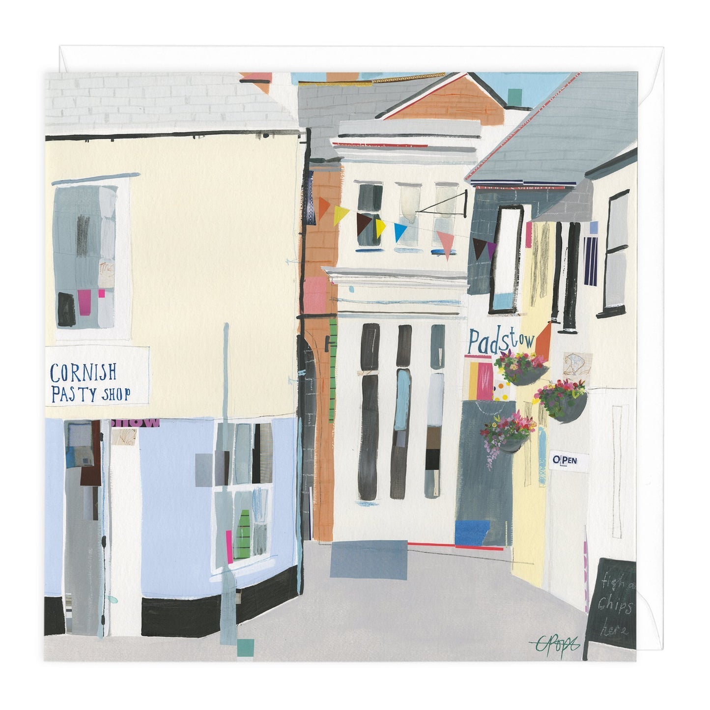 The Strand Padstow Art Card