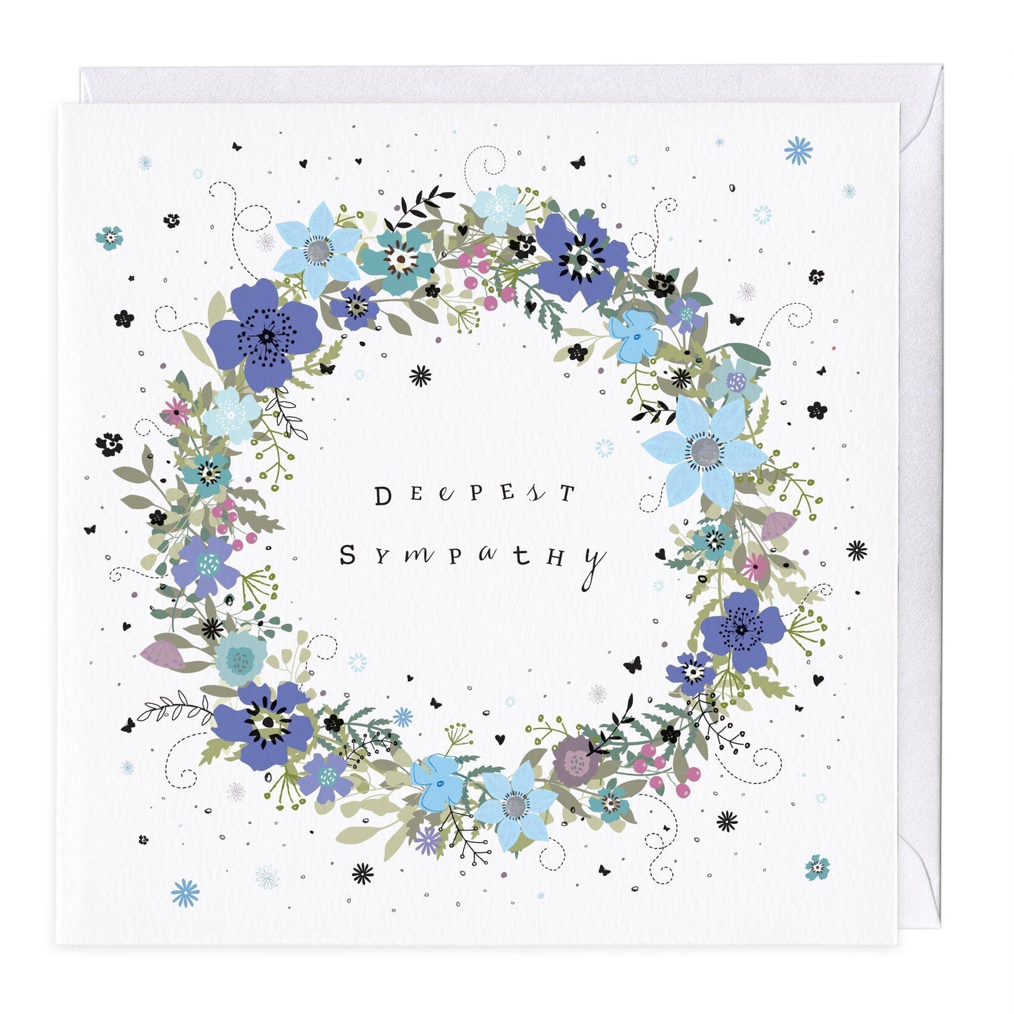 Floral Wreath Sympathy Card