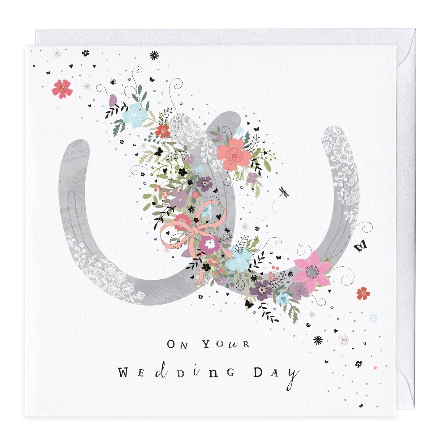 Horseshoes Wedding Card