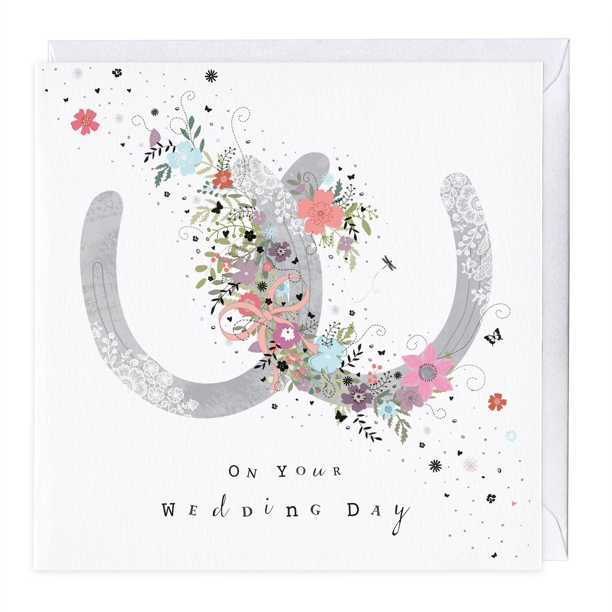 Horseshoes Wedding Card