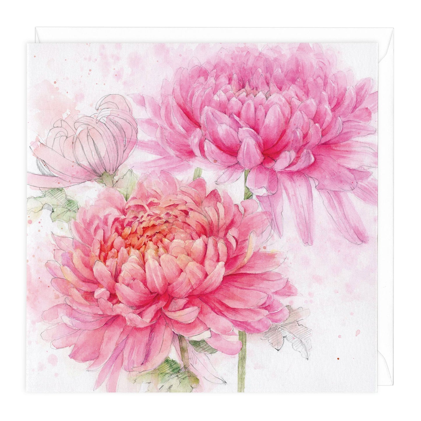 Chrysanthemum Floral Art Card