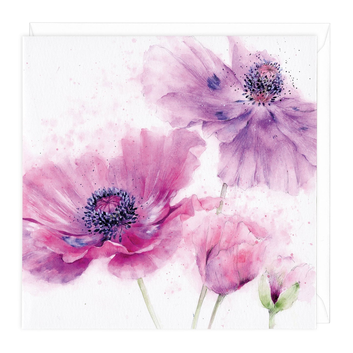 Poppy Floral Art Card