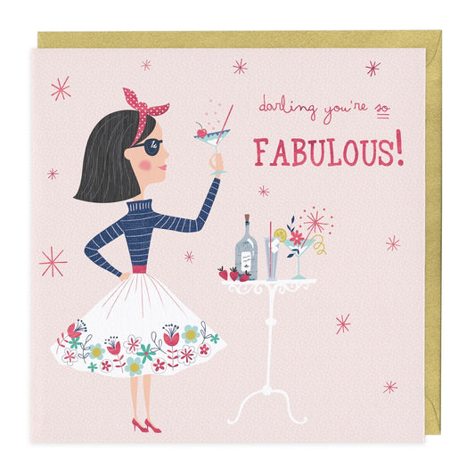 Darling You Are Fabulous Sparkle Card