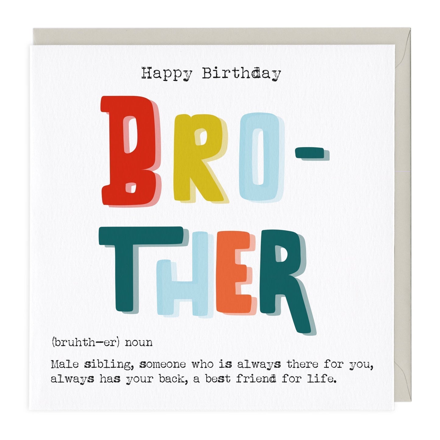 Brother Definition Birthday Card